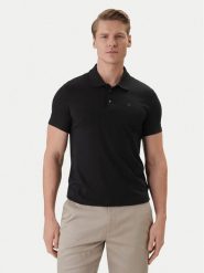 Calvin Klein Polo LV04LF200G Czarny Slim Fit. Czarne koszulki polo męskie Calvin Klein, l, bez wzorów, z bawełny, bez kołnierzyka, bez ramiączek. Za 289.99 zł.