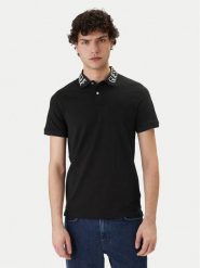 Guess Polo M6GP66 K3070 Czarny Slim Fit. Czarne koszulki polo męskie Guess, l, z aplikacjami, z bawełny, bez kołnierzyka, bez ramiączek. Za 269.99 zł.