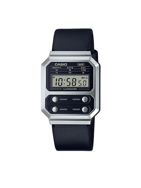 Casio Zegarek Vintage A100WEL-1AEF Czarny. Czarne, cyfrowe zegarki męskie Casio. Za 249.99 zł.