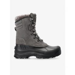 Buty zimowe męskie CMP Kinos WP. Czarne buty zimowe męskie CMP, na zimę, bez wzorów, sportowe, bez obcasa, bez zapięcia. Za 408.99 zł.