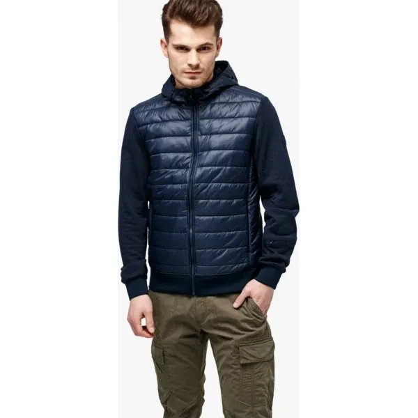Timberland Kurtka Mount Cabot Hybrid , granatowy, rozmiar M. Niebieskie kurtki męskie Timberland, m, bez wzorów, z bawełny, bez ramiączek, z kapturem. W wyprzedaży za 389.99 zł.
