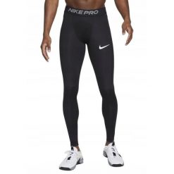 Legginsy Sportowe Męskie Nike Pro Training. Czarne buty treningowe męskie Nike, m, bez wzorów, z materiału, na fitness i siłownię. Za 140.80 zł.