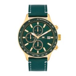 Rhodenwald & Söhne Chronograf Karthago II żółte złoto Skóra naturalna Zielony Zegarki męskie 1 ct Męskie. Zielone, analogowe zegarki męskie Rhodenwald & Söhne, z koronki, z mosiądzu. Za 719.99 zł.