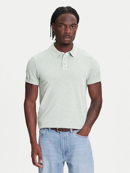 Mustang Polo Palco 1016505 Zielony Regular Fit. Zielone koszulki polo męskie Mustang, m, bez wzorów, z bawełny, bez kołnierzyka, bez ramiączek. Za 79.99 zł.