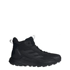 Buty Terrex Anylander Mid Rain.Rdy Hiking. Czarne buty do biegania męskie ADIDAS, bez wzorów, z materiału, bez zapięcia, do biegania. Za 421.45 zł.