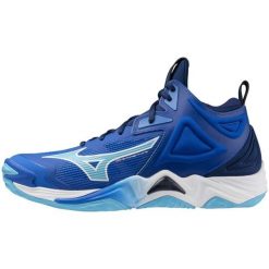 Buty halowe Mizuno Wave Momnetum Mid. Białe buty do biegania męskie Mizuno, bez wzorów, bez zapięcia, do biegania, mizuno wave. Za 748.80 zł.