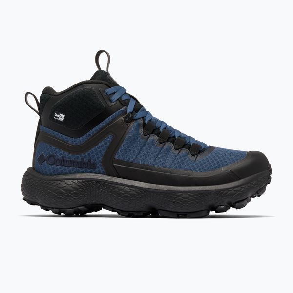 Buty turystyczne męskie Columbia Escape Thrive Titanum Mid Outdry. Niebieskie buty trekkingowe męskie Columbia, bez wzorów, sportowe, bez obcasa, bez zapięcia. Za 599.99 zł.