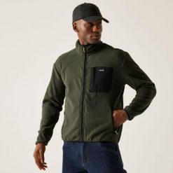 Polar turystyczny męski Frankie Full Zip. Zielone bluzy z polaru męskie Regatta, m, bez wzorów, z polaru, sportowe, bez ramiączek, bez kaptura. W wyprzedaży za 169.99 zł.