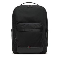 Plecak Tommy Hilfiger. Czarne plecaki męskie Tommy Hilfiger, bez wzorów, z nylonu. Za 629.99 zł.