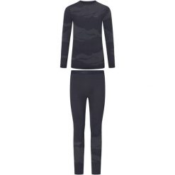 Bielizna termiczna męska Set Gasher Man z wełną merino. Czarna bielizna termoaktywna męska Viking, m, bez wzorów, z wełny, bez ramiączek, narciarskie. Za 383.90 zł.