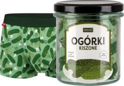 Soxo Męskie Bokserki Ogórki w słoiku idealny zabawny prezent dla Niego XL. Bokserki męskie Soxo, m, bez wzorów. Za 54.99 zł.