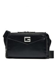 Guess Saszetka HMSISSP5114 Czarny. Czarne saszetki męskie Guess, z aplikacjami, z materiału. Za 199.99 zł.