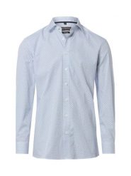 Finshley & Harding Koszula męska Mężczyźni Modern Fit Bawełna (100%) niebieski wzorzysty, 42. Niebieskie koszule męskie Finshley & Harding, m, bez wzorów, z bawełny, bez kołnierzyka, bez ramiączek. Za 229.95 zł.