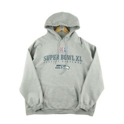 Second life - Męski NFL Super Bowl XL Bluza z kapturem - Stan dobry. Szare bluzy z kapturem męskie Reebok, m, bez wzorów, z kapturem. Za 105.71 zł.