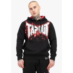 Bluza z kapturem Tapout Splashing. Czarne bluzy nierozpinane męskie TAPOUT, bez wzorów, sportowe, bez ramiączek, z kapturem. Za 234.50 zł.