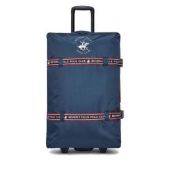 Walizka duża Beverly Hills Polo Club. Niebieskie walizki męskie Beverly Hills Polo Club, bez wzorów, duże. Za 349.99 zł.