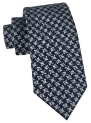 Klasyczny Krawat Klubowy - Alties - Granat, Pepitka. Niebieskie krawaty i muchy męskie Alties, bez wzorów, z tkaniny, eleganckie. Za 49.00 zł.