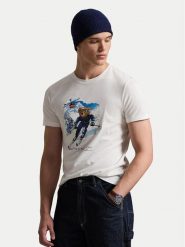 Polo Ralph Lauren T-Shirt 710P07343001 Biały Regular Fit. Białe koszulki polo męskie Polo Ralph Lauren, l, bez wzorów, z bawełny, bez kołnierzyka, bez ramiączek. Za 639.99 zł.