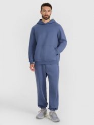 4F Spodnie dresowe joggery męskie - niebieskie 3XL. Niebieskie spodnie dresowe męskie 4f, bez wzorów, z bawełny. Za 149.99 zł.