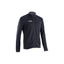 Bluza do piłki nożnej T100. Czarne bluzy nierozpinane męskie KIPSTA, z materiału. Za 59.99 zł.