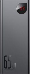 Baseus Power Bank Adaman Metal 20000mAh PD QC 3.0 65W 2 x USB + USB-C + micro USB czarny. Czarne powerbanki . Za 188.00 zł.