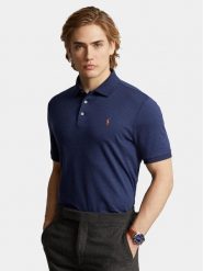 Polo Ralph Lauren Polo 710704319033 Granatowy Custom Slim Fit. Niebieskie koszulki polo męskie Polo Ralph Lauren, m, bez wzorów, z bawełny, bez kołnierzyka, bez ramiączek. Za 579.99 zł.