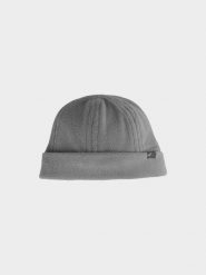 4F Czapka z mikropolaru uniseks - szara S/M. Szare czapki męskie 4f, na zimę, bez wzorów, z włókna. W wyprzedaży za 4.99 zł.