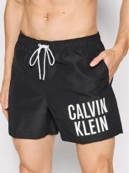 Calvin Klein Swimwear Szorty kąpielowe Medium KM0KM00739 Czarny Regular Fit. Czarne kąpielówki męskie Calvin Klein Swimwear, bez wzorów, z syntetyku. Za 169.99 zł.