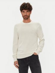 Calvin Klein Sweter LV040BM343 Écru Regular Fit. Kardigany męskie Calvin Klein, l, bez wzorów, z bawełny, bez ramiączek. Za 369.99 zł.