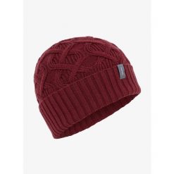 Czapka zimowa Icebreaker Merino Cable Knit Beanie - port. Czerwone czapki męskie Icebreaker, na zimę, bez wzorów, sportowe. Za 140.99 zł.