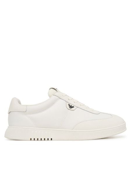 Emporio Armani Sneakersy EM003062 AF18210 U0011 Biały. Białe buty sportowe na co dzień męskie Emporio Armani, m, bez wzorów, z materiału, bez ramiączek, bez kaptura. Za 999.99 zł.