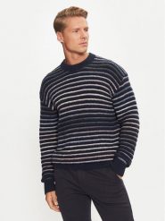 Boss Sweter 50523580 Granatowy Regular Fit. Niebieskie kardigany męskie Boss, m, bez wzorów, z syntetyku, bez ramiączek. Za 379.99 zł.
