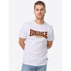T-shirt o wąskim kroju Lonsdale Classic. Białe t-shirty sportowe męskie Lonsdale, bez wzorów, sportowe, bez ramiączek. Za 184.00 zł.