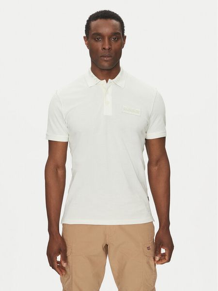 Napapijri Polo E-Amundsen NP0A4IN9 Écru Regular Fit. Koszulki polo męskie Napapijri, m, bez wzorów, z bawełny, bez kołnierzyka, bez ramiączek. Za 199.99 zł.