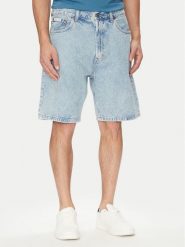 Calvin Klein Jeans Szorty jeansowe 90's LV04RB930G Niebieski Regular Fit. Niebieskie szorty męskie Calvin Klein Jeans, bez wzorów, z bawełny. Za 279.99 zł.