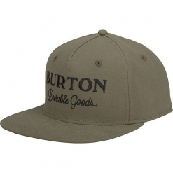 Czapka "Durable" w kolorze khaki. Brązowe czapki męskie Burton, z haftami, z bawełny. W wyprzedaży za 56.95 zł.