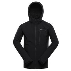 Kurtka softshell męska Alpine Pro Hoor. Czarne kurtki softshell męskie Alpine Pro, m, bez wzorów, z softshellu, bez kaptura, trekkingowe. W wyprzedaży za 369.00 zł.