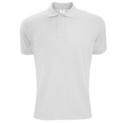 Męska Koszulka Polo Z Krótkim Rękawem. Białe koszulki polo męskie SG, m, bez wzorów, bez kołnierzyka, bez ramiączek. Za 60.99 zł.