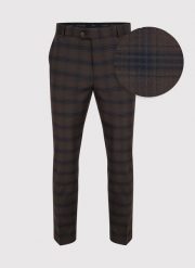 PAKO LORENTE – Brązowe spodnie garniturowe P22WP-6G-030-A-S. Brązowe eleganckie spodnie męskie Pako Lorente, bez wzorów, z wełny. Za 499.99 zł.