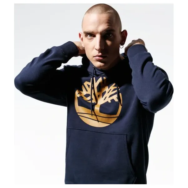 Timberland Bluza Core Tree Logo Pullover Hoodie , granatowy, rozmiar XL. Niebieskie bluzy nierozpinane męskie Timberland, m, bez wzorów, z bawełny, z kapturem. Za 319.99 zł.