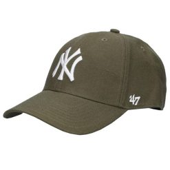 Czapka z daszkiem dla dorosłych 47 Brand New York Yankees. Zielone czapki męskie 47 Brand, bez wzorów, sportowe. Za 173.50 zł.