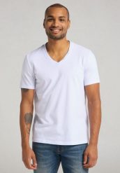 MUSTANG 2-Pack V-Neck MĘSKA KOSZULKA T-SHIRT DWUPAK general White 1006170 2045. Białe t-shirty męskie Mustang, l, bez wzorów, bez kołnierzyka, bez ramiączek. Za 99.99 zł.