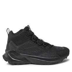 Trekkingi adidas. Czarne buty trekkingowe męskie ADIDAS, bez wzorów, sportowe, bez obcasa, bez zapięcia. Za 479.99 zł.