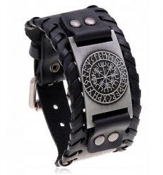 Bransoleta MĘSKA WIKINGÓW NORDYCKA KOMPAS RUNA 450. Biżuteria dla mężczyzn ITIMPORT. Za 29.99 zł.