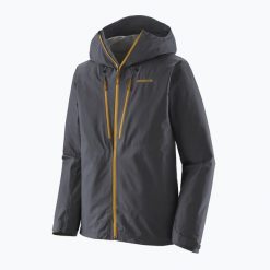 Kurtka przeciwdeszczowa męska Patagonia Triolet smolder. Niebieskie kurtki męskie Patagonia, m, bez wzorów, bez ramiączek, bez kaptura. Za 1,539.00 zł.