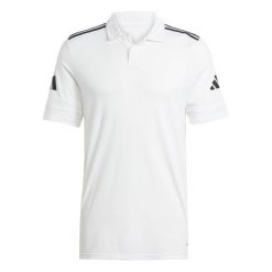 Polo bawełnowe adidas Squadra25. Białe koszulki polo męskie ADIDAS, m, bez wzorów, sportowe, bez kołnierzyka, bez ramiączek. Za 86.00 zł.