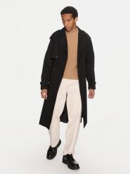 Hugo Trencz Merlyn2431 50516762 Czarny Relaxed Fit. Czarne płaszcze męskie Hugo, m, bez wzorów, z bawełny, bez kaptura. Za 2,299.00 zł.