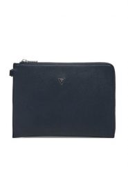 Guess Saszetka PMBASA P5235 Granatowy. Niebieskie saszetki męskie Guess, z aplikacjami, ze skóry. Za 189.99 zł.