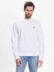 Lacoste Bluza SH9608 Biały Regular Fit. Białe bluzy nierozpinane męskie Lacoste, m, bez wzorów, z bawełny, bez ramiączek, bez kaptura. Za 479.99 zł.