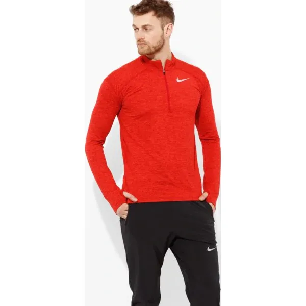 Nike Bluza M Nk Dry Elmnt Top Hz , czerwony, rozmiar M. Czerwone bluzy nierozpinane męskie Nike, l, bez wzorów, z materiału, bez ramiączek, bez kaptura. W wyprzedaży za 149.99 zł.
